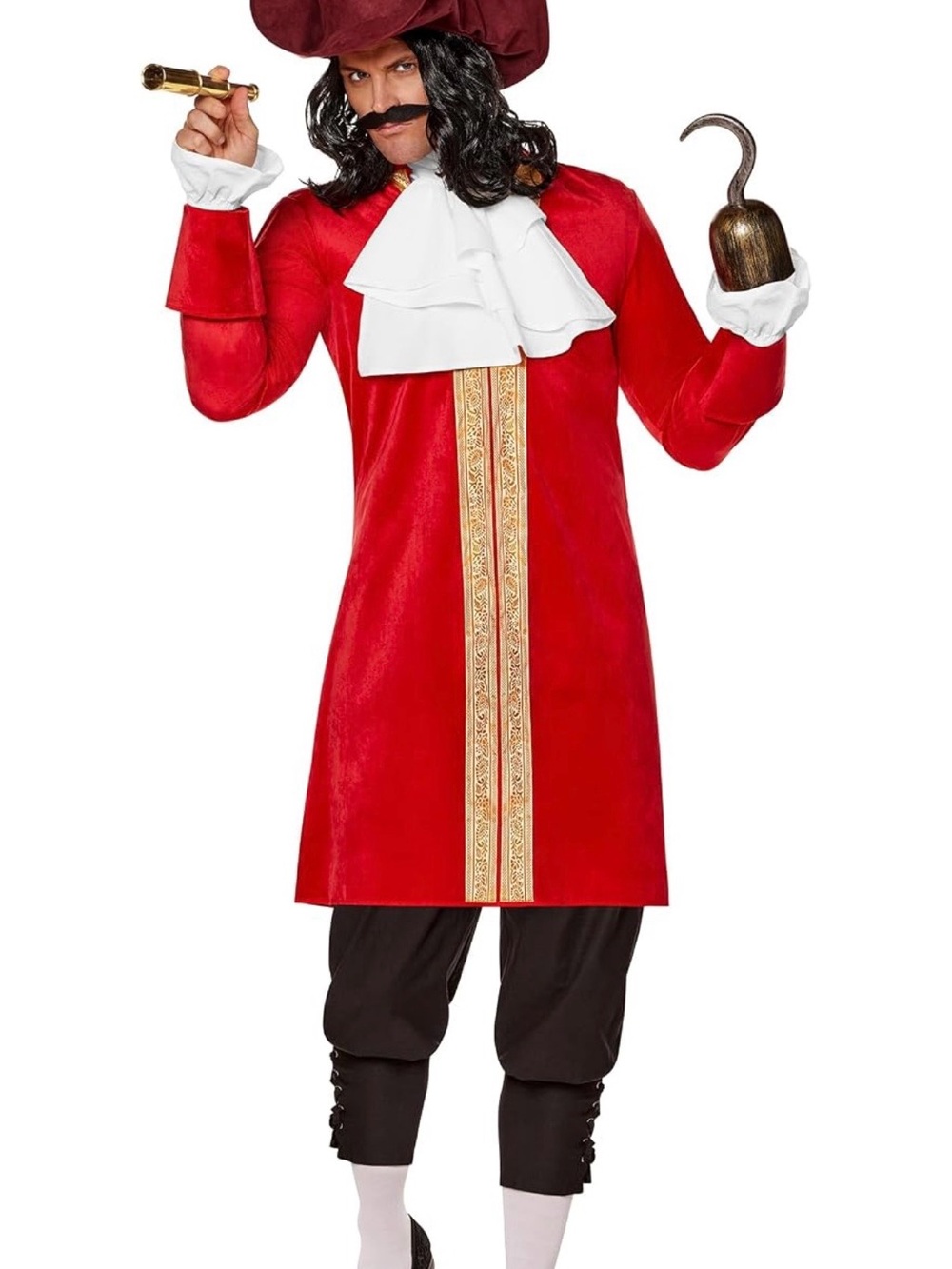 Disney Captain Hook Costume with White Ruffle